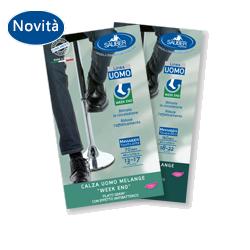 CALZA UOMO MELANGE 140 DENARI TAGLIA GRANDEJEANS CHIARO - Farmadillo