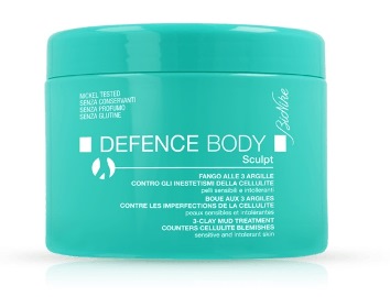 DEFENCE BODY ANTICELLULITE FANGO ALLE 3 ARGILLE VASO 500 G - Farmadillo