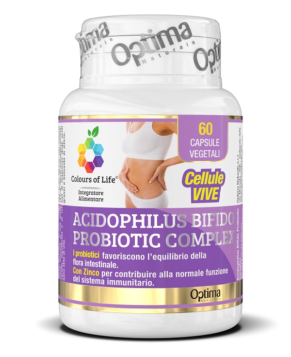 COLOURS OF LIFE ACIDOPHILUS BIFIDO COMPLEX 60 CAPSULE VEGETALI 500 MG - Farmadillo