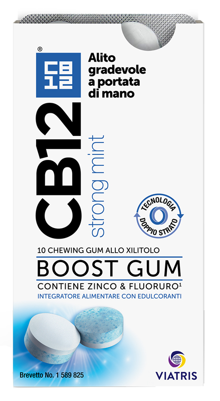 CB12 BOOST 10 CHEWING-GUM ZINCO E FLUORURO NEW FORMULATION - Farmadillo