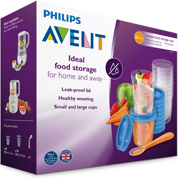AVENT SET 10 VASETTI CONSERVALATTE 180ML + 10 VASETTI CONSERVALATTE 240ML + 20 COPERCHI + CUCCHIAINO - Farmadillo