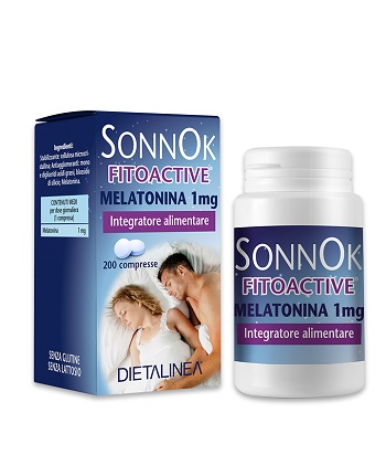 SONNOK FITOACTIVE MELATONINA 1MG 200 COMPRESSE DIETALINEA - Farmadillo