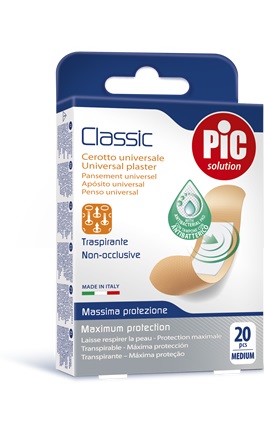 CEROTTO PIC CLASSIC 19X72 MM ANTIBATTERICO 20 PEZZI - Farmadillo