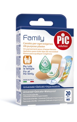 CEROTTO PIC STRIP FAMILY 20 PEZZI ANTIBATTERICO CON TAMPONE - Farmadillo