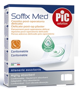 CEROTTO PIC SOFFIX MED IN TNT CON TAMPONE CENTRALE ASSORBENTE STERILE MONOUSO 30X10 CM STERILI ANTIBATTERICO 3 PEZZI - Farmadillo