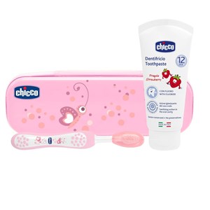 CHICCO SET DENTALE ROSA CON FLUORO - Farmadillo