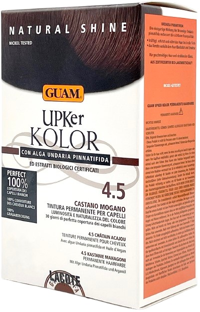 GUAM UPKER KOLOR TINTA CAPELLI 4,5 CASTANO MOGANO CON ALGA UNDARIA PINNATIFIDA - Farmadillo