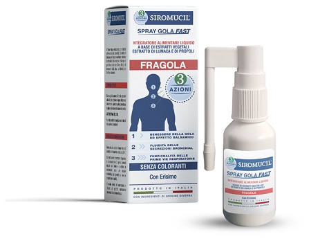 SIROMUCIL 3 AZIONI SPRAY GOLA FAST 15 ML - Farmadillo