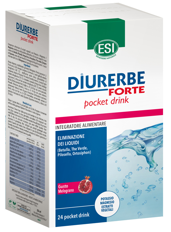 ESI DIURERBE FORTE POCKET DRINK MELOGRANO 24 X 20 ML - Farmadillo