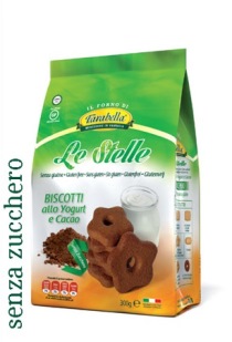 FARABELLA BISCOTTI LE STELLE ALLO YOGURT E CACAO SENZA ZUCCHERO 300 G - Farmadillo