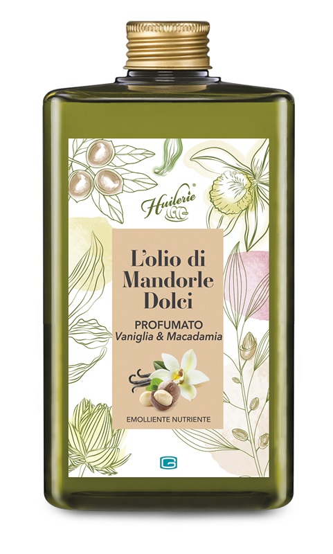 HUILERIE L'OLIO DI MANDORLE DOLCI PROFUMATO VANIGLIA & MACADAMIA 300 ML - Farmadillo