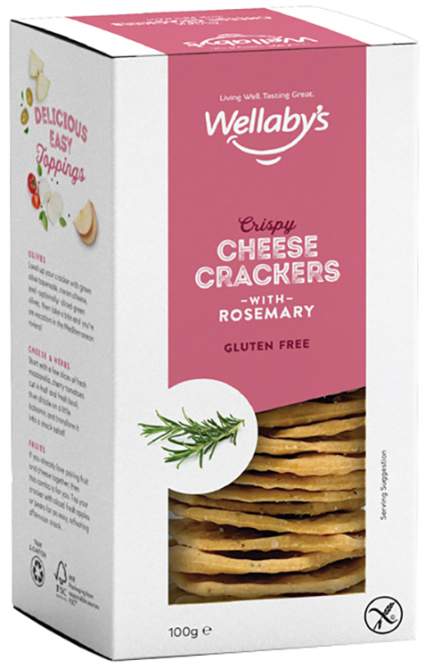 WELLABY'S CRACKERS ROSMARINO 100 G - Farmadillo