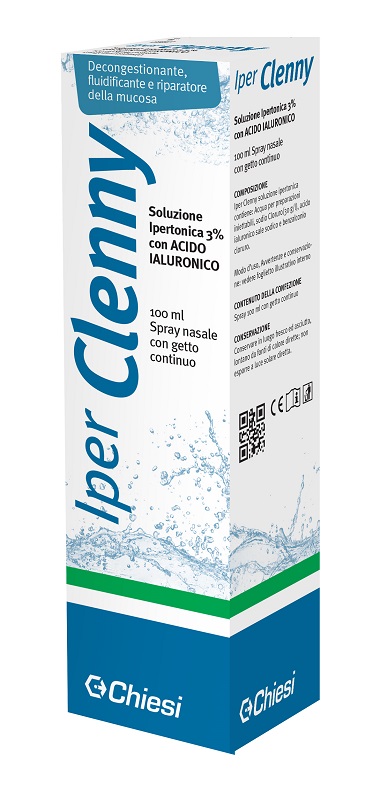 IPER CLENNY SPRAY NASALE EROGAZIONE CONTINUA SOLUZIONE IPERTONICA CON ACIDO IALURONICO 100 ML - Farmadillo