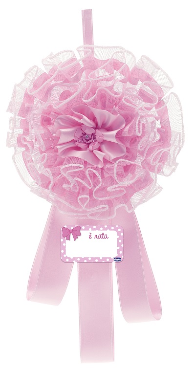 CHICCO ANNUNCIO NASCITA FIOCCO ROSA - Farmadillo
