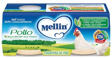 MELLIN OMOGENEIZZATO POLLO 2X120 G - Farmadillo