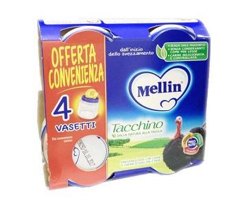 MELLIN OMOGENEIZZATO TACCHINO 4X80 G - Farmadillo