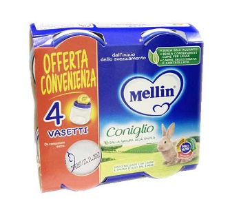MELLIN OMOGENEIZZATO CONIGLIO 4X80 G - Farmadillo