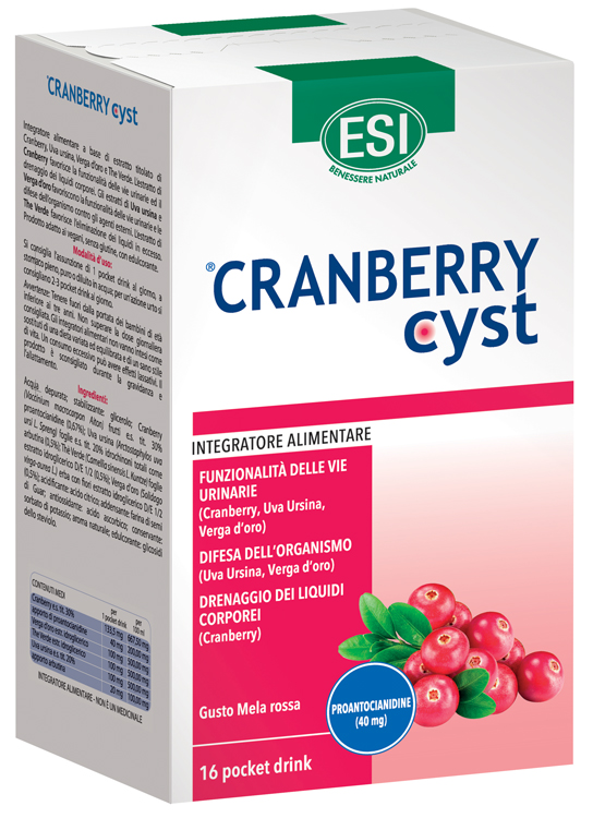 ESI CRANBERRY CYST POCKET DRINK 16 BUSTINE - Farmadillo