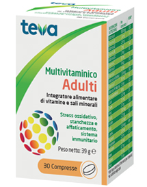 MULTIVITAMINICO ADULTI TEVA 30 COMPRESSE 30 G - Farmadillo