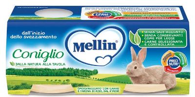 MELLIN OMOGENEIZZATO CONIGLIO 2 X 80 G - Farmadillo