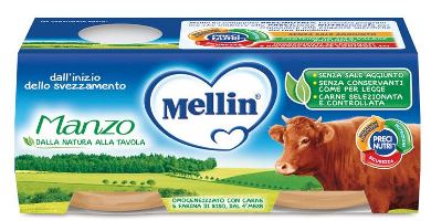 MELLIN OMOGENEIZZATO MANZO 2 X 80 G - Farmadillo