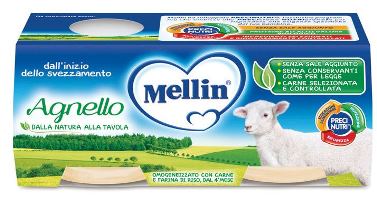 MELLIN OMOGENEIZZATO AGNELLO 2 X 120 G - Farmadillo