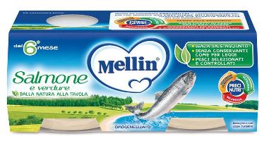 MELLIN OMOGENEIZZATO SALMONE 2 X 80 G - Farmadillo