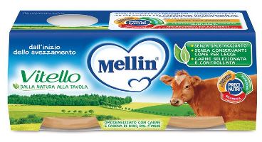 MELLIN OMOGENEIZZATO VITELLO 2 X 80 G - Farmadillo