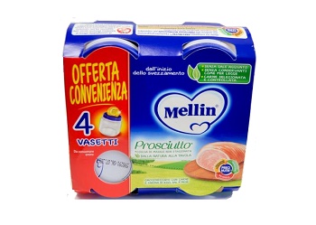 MELLIN OMOGENEIZZATO PROSCIUTTO 4 X 80G - Farmadillo