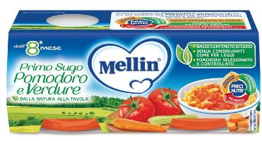 MELLIN PRIMO SUGO POMODORO E VERDURE 2 VASETTI DA 80 G - Farmadillo