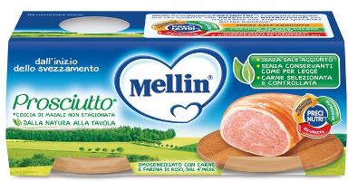 MELLIN OMOGENEIZZATO PROSCIUTTO 2 PEZZI X 80 G - Farmadillo