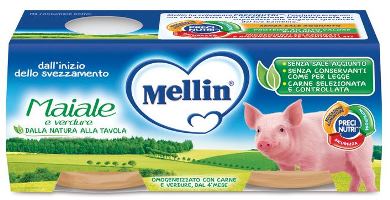 MELLIN OMOGENEIZZATO MAIALE CON VERDURE 2 PEZZI X 80 G - Farmadillo
