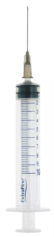 SIRINGA EXTRAFINE IPODERMICA 10 ML AGO 12 GAUGE 22 - Farmadillo