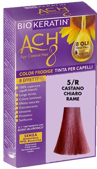 BIOKERATIN ACH8 COLOR PRODIGE 5/R CASTANO CHIARO RAME - Farmadillo