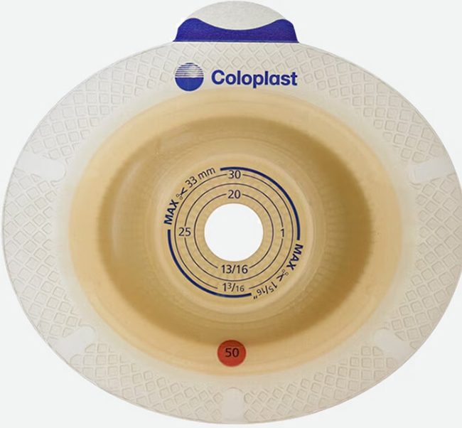 PLACCA PER UROSTOMIA SISTEMA A 2 PEZZI SENSURA XPRO CONVEX LIGHT FORO RITAGLIABILE 15-23MM FLANGIA 40MM 5 PEZZI - Farmadillo