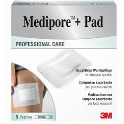 MEDICAZIONE MEDIPORE+PAD 10X10CM 5PEZZI - Farmadillo