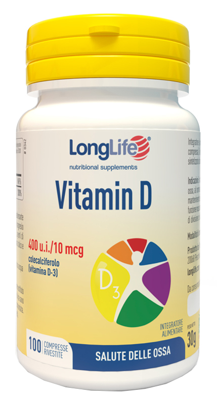 LONGLIFE VITAMIN D 400UI 100 COMPRESSE RIVESTITE - Farmadillo