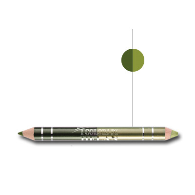 I COLORI DI HELAN BIO MATITA DUO OCCHI GIADA VERDE MUSCHIO - Farmadillo