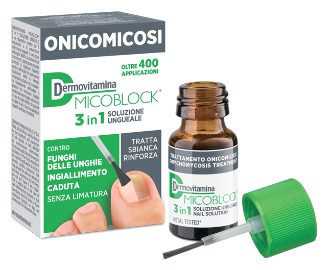 DERMOVITAMINA MICOBLOCK 3 IN 1 ONICOMICOSI SOLUZIONE UNGUEALE 7 ML - Farmadillo