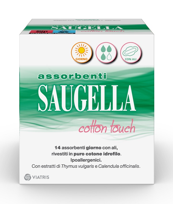 SAUGELLA COTTON TOUCH ASSORBENTI GIORNO 14 PEZZI TAGLIO PREZZO - Farmadillo
