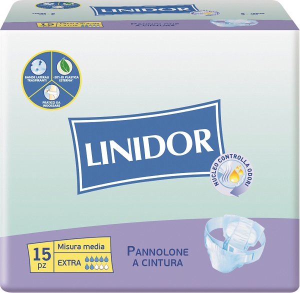PANNOLONE LINIDOR PERFECT CARE EXTRA A CINTURA MM 15 PEZZI - Farmadillo