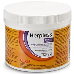 HERPLESS POLVERE BARATTOLO 240 G CON MISURINO - Farmadillo