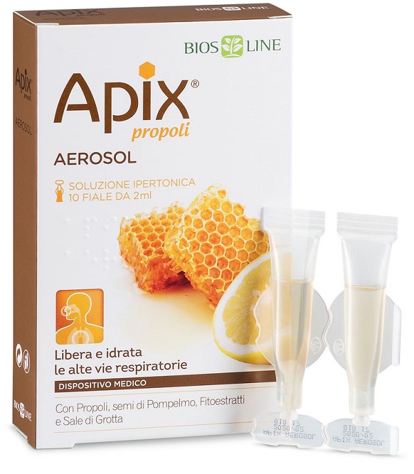 APIX PROPOLI AEROSOL 10 FIALE MONODOSE X 2 ML BIOSLINE - Farmadillo