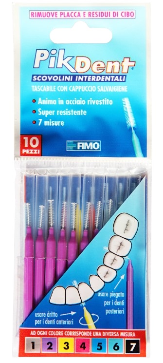 PIKDENT STUZZICOLINO 2 VIOLA 10 PEZZI - Farmadillo