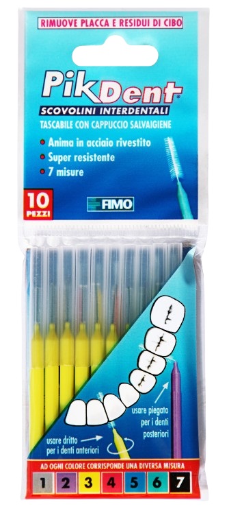 PIKDENT STUZZICOLINO 3 GIALLO 10 PEZZI - Farmadillo