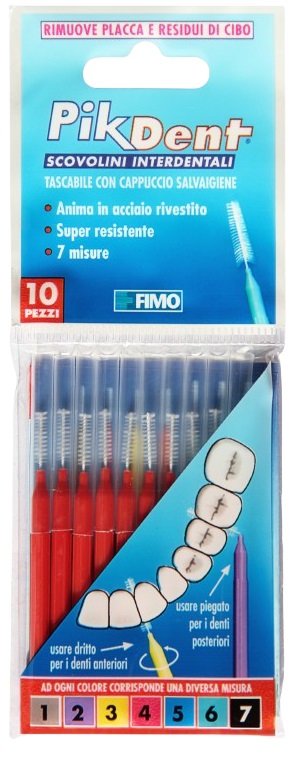PIKDENT STUZZICOLINO 4 ROSSO 10 PEZZI - Farmadillo