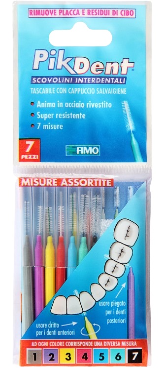 PIKDENT STUZZICOLINO 1 BUSTINA CON 7 MISURE ASSORTITE - Farmadillo