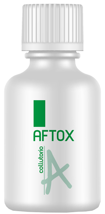 AFTOX COLLUTORIO FLACONE BIANCO, CON TAPPO E MISURINO DISPOSITIVO MEDICO INDICATO IN TUTTE LE LESIONI DEL CAVO ORALE E NEI PROCESSI INFIAMMATORI CORRELATI 100 ML 1 PEZZO - Farmadillo