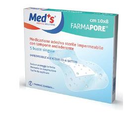 MEDICAZIONE MEDS PORE ADESIVA IMPERMEABILE 10X15CM 5 PEZZI - Farmadillo