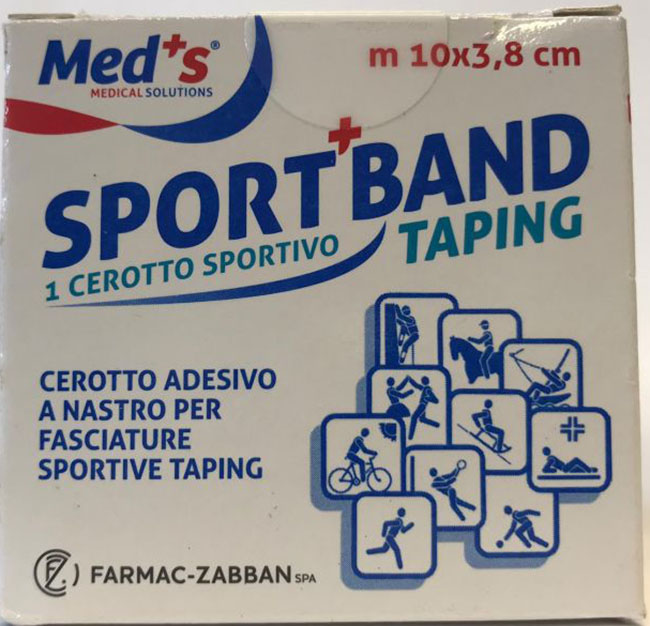 CEROTTO MEDS TELA BIANCA SPORTIVO 1000X3,8 CM - Farmadillo